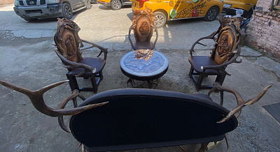 Превью Стул из рога оленя