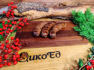 Колбаски для жарки из лося (со шпиком кабана) Баланс 40 Фото Колбаски для жарки из лося (со шпиком кабана) Баланс 40