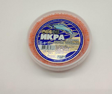 Икра форели радужной мороженная 100гр Фото Икра форели радужной мороженная 100гр