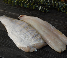 Судак филе на коже 400+(коробка 10кг)