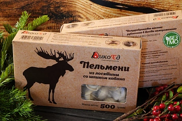 Пельмени из лося со шпиком кабана 5 кг. Фото Пельмени из лося со шпиком кабана 5 кг.